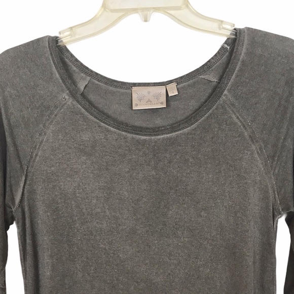 Dantelle Ruffle Peplum Tunic Gray Mineral Acid Sm - Picture 4 of 7